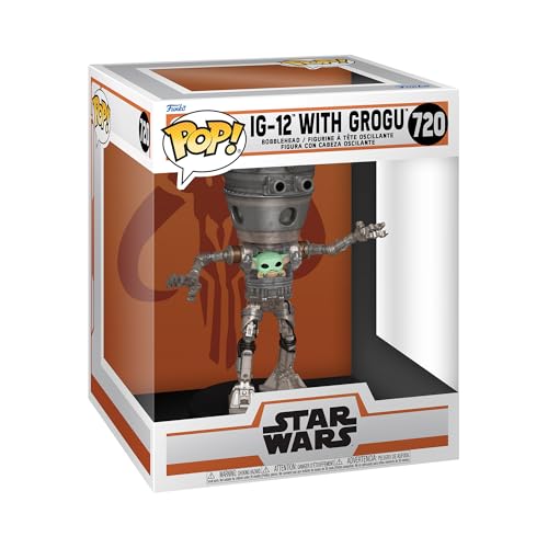 Funko Pop! Deluxe: Grogu (The Child, Baby Yoda) - (IG-12) - The Mandalorian - Vinyl-Sammelfigur - Geschenkidee - Offizielle Handelswaren - Spielzeug Für Kinder und Erwachsene - TV Fans von Funko