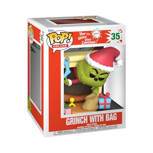 Funko Pop! Deluxe: HtGSC - The Grinch mit Bag - How The Grinch Stole Christmas - Vinyl-Sammelfigur - Geschenkidee - Offizielle Handelswaren - Spielzeug Für Kinder und Erwachsene - Movies Fans von Funko