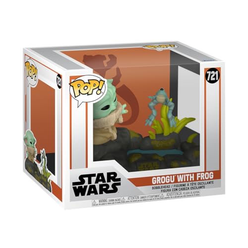 Funko Pop! Deluxe: The Mandalorian - Grogu (The Child, Baby Yoda) mit Frog​ - Vinyl-Sammelfigur - Geschenkidee - Offizielle Handelswaren - Spielzeug Für Kinder und Erwachsene - TV Fans von Funko