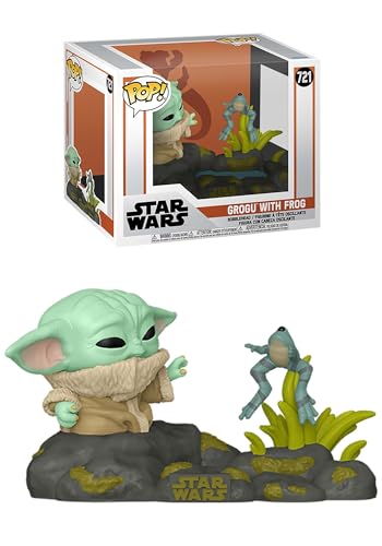 Funko Pop! Deluxe: The Mandalorian - Grogu (The Child, Baby Yoda) mit Frog​ - Vinyl-Sammelfigur - Geschenkidee - Offizielle Handelswaren - Spielzeug Für Kinder und Erwachsene - TV Fans von Funko