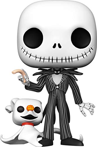 Funko Pop! Disney Christmas-10 Nightmare Before Christmas Jack Skellington mit Zero - The Nightmare Before Christmas - Vinyl-Sammelfigur - Geschenkidee - Offizielle Handelswaren - Movies Fans von Funko