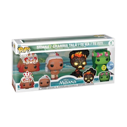 Funko Pop! Disney: Moana - 4 Packung - Vaiana - Leuchtet Im Dunkeln - Vaiana - Vinyl-Sammelfigur - Geschenkidee - Offizielle Handelswaren - Spielzeug Für Kinder und Erwachsene - Movies Fans von Funko