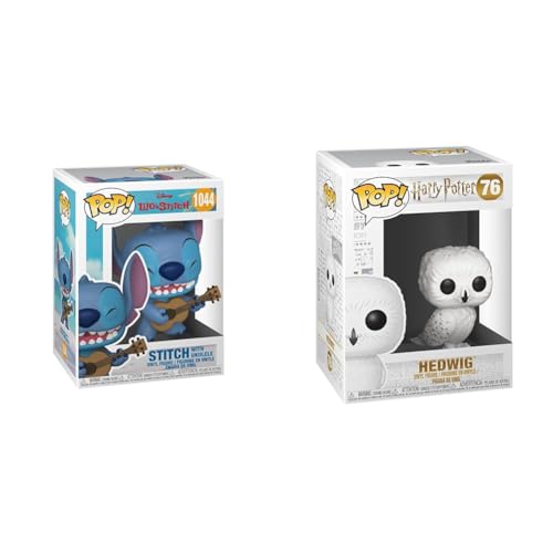 Funko Pop! Disney: Stitch mit Ukulele - Lilo and Stitch & Pop! Harry Potter: - Hedwig - Vinyl-Sammelfigur - Geschenkidee von Funko