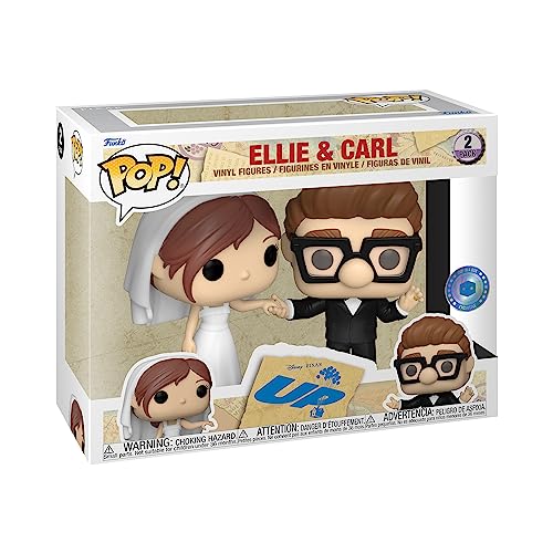 Funko Pop! Disney: Up - 2 Packung Wedding Carl & Ellie - Amazon-Exklusiv - Vinyl-Sammelfigur - Geschenkidee - Offizielle Handelswaren - Spielzeug Für Kinder und Erwachsene - Movies Fans von Funko