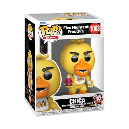 Funko Pop! Games: Five Night's at Freddy's - Chica The Chicken - Five Nights at Freddy's - Vinyl-Sammelfigur - Geschenkidee - Offizielle Handelswaren - Spielzeug Für Kinder und Erwachsene von Funko