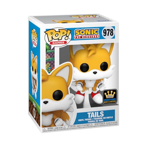 Funko Pop! Games: Sonic - Miles Tails Prower - Tails - (Flying) - Beflockt - 1/6 Quote Für Seltene Chase-Variante - Sonic The Hedgehog - Vinyl-Sammelfigur - Geschenkidee - Offizielle Handelswaren von Funko