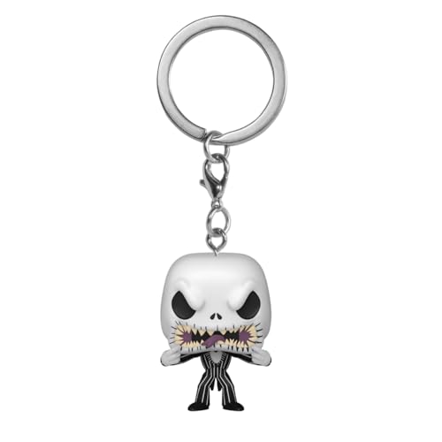 Funko Pop! Keychain: Disney The Nightmare Before Christmas - Jack Skellington - (Scary Face) - Neuartiger Schlüsselanhänger - Vinyl-Minifigur Zum Sammeln - Strumpffüller - Geschenkidee - Movies Fans von Funko