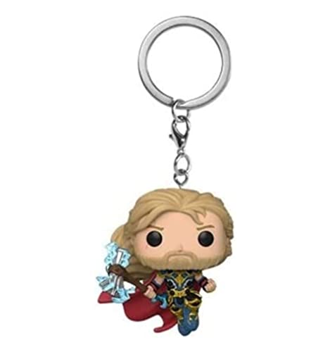 Funko Pop! Keychain: Marvel: Thor: Love and Thunder - Thor - Neuartiger Schlüsselanhänger - Vinyl-Minifigur Zum Sammeln - Strumpffüller - Geschenkidee - Offizielle Handelswaren - Movies Fans von Funko