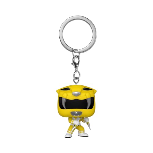 Funko Pop! Keychain: Mighty Morphin Power Yellow Rangers 30th - YLW Yellow Ranger - Power Rangers TV - Neuartiger Schlüsselanhänger - Vinyl-Minifigur Zum Sammeln - Strumpffüller - Geschenkidee von Funko