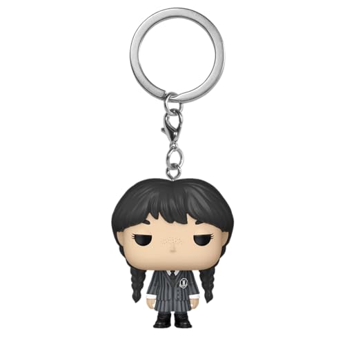 Funko Pop! Keychain: Wednesday Addams - Wednesday Addams - Neuartiger Schlüsselanhänger - Vinyl-Minifigur Zum Sammeln - Strumpffüller - Geschenkidee - Offizielle Handelswaren - TV Fans von Funko