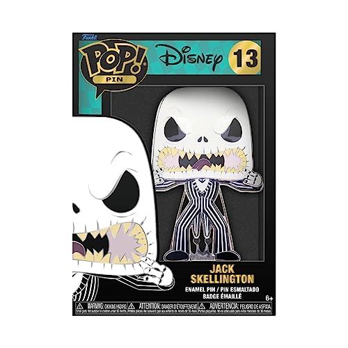 Funko Pop! Large Enamel Pin DISNEY: The Nightmare Before Christmas - Jack Skellington Emaille-Nadeln - Niedliche Brosche Zum Sammeln - Für Rucksäcke & Taschen - Geschenkidee - Movies Fans von Funko