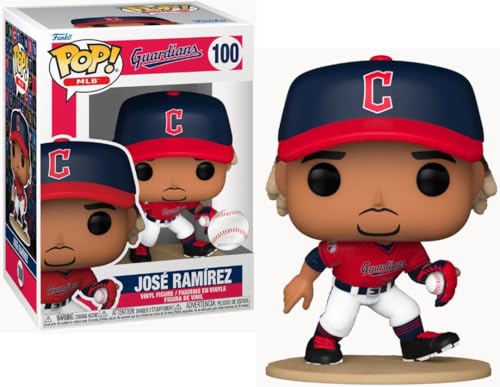 Funko Pop! MLB: Guardians - Jose Ramirez - Vinyl-Sammelfigur - Geschenkidee - Offizielle Handelswaren - Spielzeug Für Kinder und Erwachsene - Sports Fans - Modellfigur Für Sammler und Display von Funko