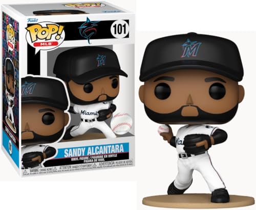 Funko Pop! MLB: Marlins - Sandy Alcantara - Vinyl-Sammelfigur - Geschenkidee - Offizielle Handelswaren - Spielzeug Für Kinder und Erwachsene - Sports Fans - Modellfigur Für Sammler und Display von Funko