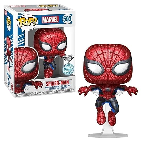 Funko Pop! Marvel Spider-Man - First Appearance Diamond Glitter 80th Anniversary Special Edition Multicolor Exclusive Vinyl Figure #593 von Funko