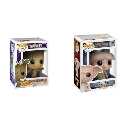 Funko Pop! Marvel: Guardians of The Galaxy - Dancing Groot & POP! Movies: Harry Potter - Dobby - Vinyl-Sammelfigur von Funko