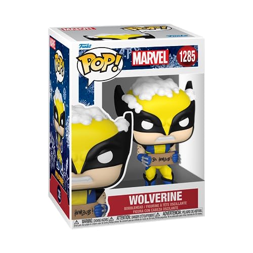 Funko Pop! Marvel: Holiday - Wolverine mit Sign - Vinyl-Sammelfigur - Geschenkidee - Offizielle Handelswaren - Spielzeug Für Kinder und Erwachsene - Movies Fans - Modellfigur Für Sammler von Funko