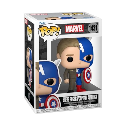 Funko Pop! Marvel: Split - Captain America A/Steve R - Marvel Comics - Vinyl-Sammelfigur - Geschenkidee - Offizielle Handelswaren - Spielzeug Für Kinder und Erwachsene - Comic Books Fans Funko Pop! Marvel: Split - Captain America A/Steve R - Marvel Comics - Vinyl-Sammelfigur - Geschenkidee - Offizielle Handelswaren - Spielzeug Für Kinder und Erwachsene - Comic Books Fans von Funko