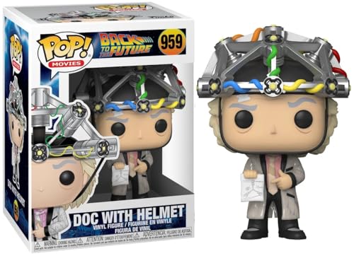 Funko Pop! Movie: Back to The Future-Doc mit Helmet - Dr. Emmett Brown - Vinyl-Sammelfigur - Geschenkidee - Offizielle Handelswaren - Spielzeug Für Kinder und Erwachsene - Movies Fans von Funko