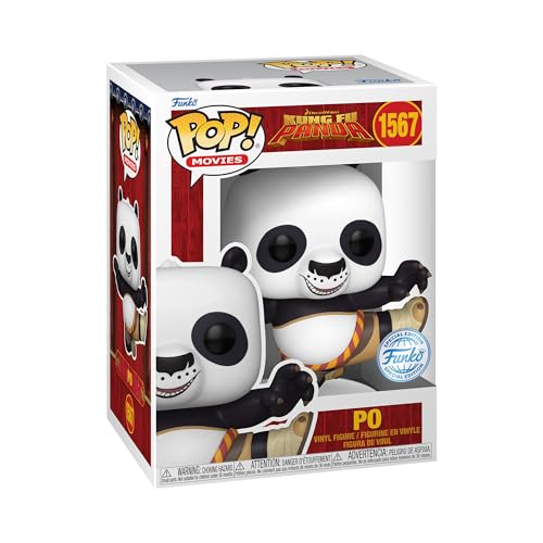 Funko Pop! Movies: Dream Works 30th - Po - 1/6 Quote Für Seltene Chase-Variante - Beflockt - Kung Fu Panda - Vinyl-Sammelfigur - Geschenkidee - Offizielle Handelswaren - Movies Fans von Funko