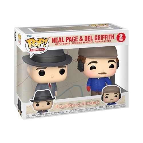 Funko Pop! Movies: Planes, Trains - Neal and Del/Del 2pk - Planes, Trains and Automobiles - Keychain - Neuartiger Schlüsselanhänger - Vinyl-Minifigur Zum Sammeln - Strumpffüller - Geschenkidee von Funko