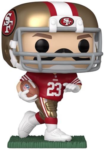 Funko Pop! NFL: 49ers - Christian McCaffrey - Vinyl-Sammelfigur - Geschenkidee - Offizielle Handelswaren - Spielzeug Für Kinder und Erwachsene - Sports Fans - Modellfigur Für Sammler und Display von Funko