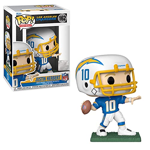 Funko Pop! NFL: Chargers - Justin Herbert - (Home Uniform) - Vinyl-Sammelfigur - Geschenkidee - Offizielle Handelswaren - Spielzeug Für Kinder und Erwachsene - Sports Fans - Modellfigur Für Sammler von Funko