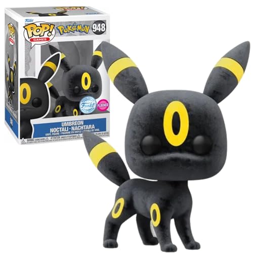 Funko Pop Pokemon Figur Umbreon Nachtara mit Fell #948 – Exclusive Flocked Special Edition – Pokemon Spielzeug von Funko