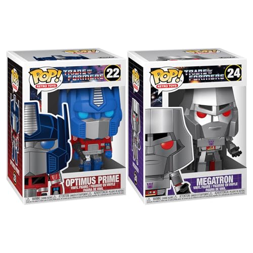 Funko Pop! Retro Toys Transformers Bundle (2er-Pack) - Optimus Prime #22 und Megatron #24 Sammelfiguren aus Vinyl von Funko