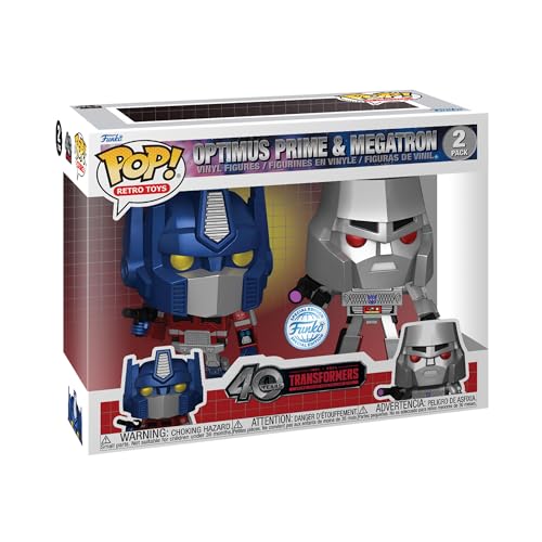 Funko Pop! Retro Toys: Transformers - Optimus Prime/Megatron 2 Packung - Metallisch - Transformers Classic - Vinyl-Sammelfigur - Geschenkidee - Offizielle Handelswaren - TV Fans von Funko