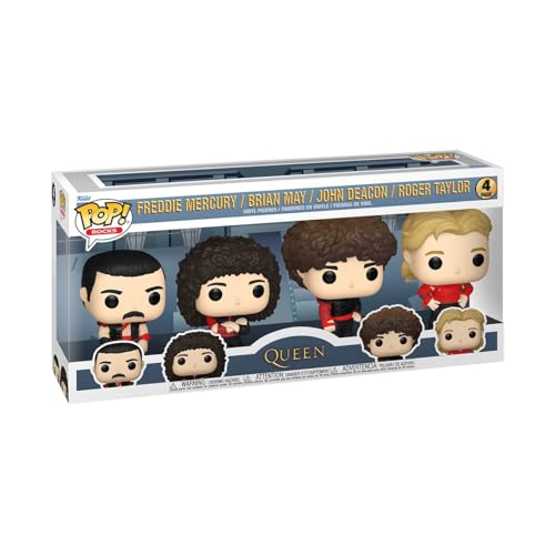 Funko Pop! Rocks: Queen - Freddie Mercury - Radio Gaga 4PK - Vinyl-Sammelfigur - Geschenkidee - Offizielle Handelswaren - Spielzeug Für Kinder und Erwachsene - Music Fans - Modellfigur Für Sammler von Funko