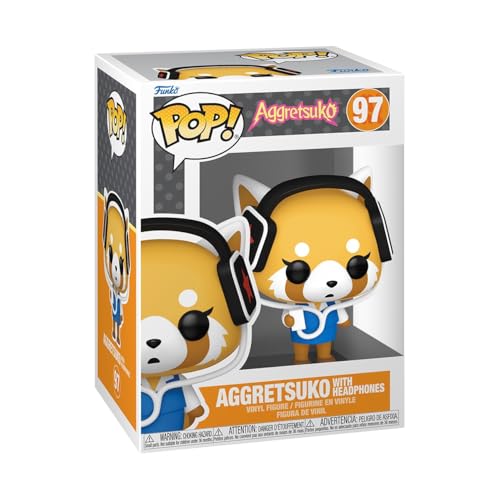 Funko Pop! Sanrio: Aggretsuko - mit Headphones - Vinyl-Sammelfigur - Geschenkidee - Offizielle Handelswaren - Spielzeug Für Kinder und Erwachsene - Anime Fans - Modellfigur Für Sammler und Display von Funko