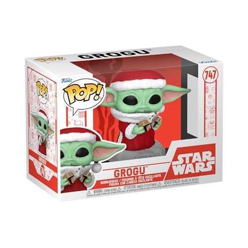 Funko Pop! Star Wars: Mando Holiday - Grogu (The Child, Baby Yoda) - The Mandalorian - Vinyl-Sammelfigur - Geschenkidee - Offizielle Handelswaren - Spielzeug Für Kinder und Erwachsene - TV Fans von Funko