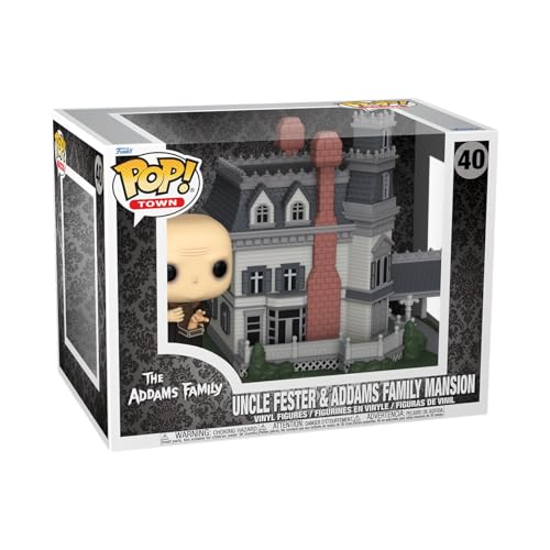 Funko Pop! Town: AFC – Addams Home mit Uncle Fester - Addams Family Classic TV - Vinyl-Sammelfigur - Geschenkidee - Offizielle Handelswaren - Spielzeug Für Kinder und Erwachsene - TV Fans von Funko