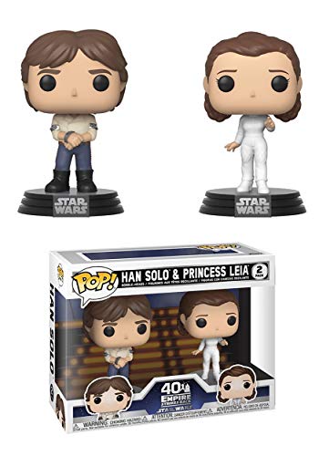 Funko Pop! Vinyl Wars-2 Packung Star Wars 2 Packung Han Solo & Leia - Vinyl-Sammelfigur - Geschenkidee - Offizielle Handelswaren - Spielzeug Für Kinder und Erwachsene - Movies Fans von Funko