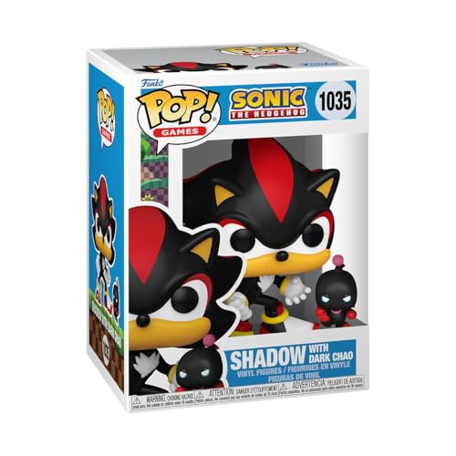 Funko Pop! & Buddy: Sonic - Shadow The Hedgehog mit DChao - Sonic The Hedgehog - Vinyl-Sammelfigur - Geschenkidee - Offizielle Handelswaren - Spielzeug Für Kinder und Erwachsene - Video Games Fans von Funko