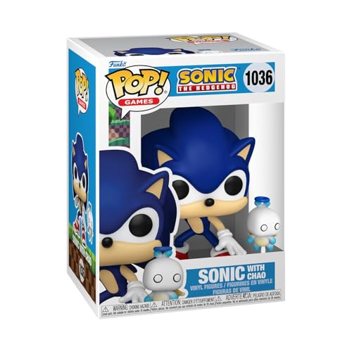 Funko Pop! & Buddy: Sonic The Hedgehog - Sonic The Hedgehog mit HChao - Vinyl-Sammelfigur - Geschenkidee - Offizielle Handelswaren - Spielzeug Für Kinder und Erwachsene - Video Games Fans von Funko