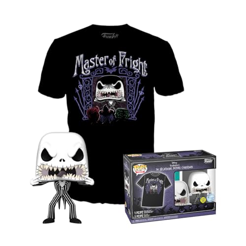 Funko Pop! & Tee: Disney - Jack Skellington - Extra Large - (XL) - Disney: The Night Before Christmas - T-Shirt - Kleidung mit Vinyl-Sammelfigur - Geschenkidee - Spielzeug und Kurzärmeliges Top von Funko