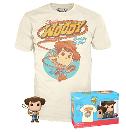 Funko Pop! & Tee: Disney - Woody - Extra Large - (XL) - Disney: Toy Story - T-Shirt - Kleidung mit Vinyl-Sammelfigur - Geschenkidee - Spielzeug und Kurzärmeliges Top Für Erwachsene Männer und Frauen von Funko