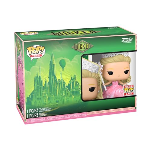 Funko Pop! & Tee: Wicked - Glinda - L - T-Shirt - Kleidung mit Vinyl-Sammelfigur - Geschenkidee - Spielzeug und Kurzärmeliges Top Für Erwachsene Männer und Frauen - Offizielle Handelswaren von Funko