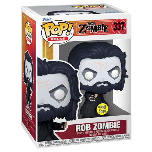 Funko Rob Zombie Rob Zombie Rocks! (Glow in The Dark) Vinyl Figur 337 Unisex Pop! Standard von Funko