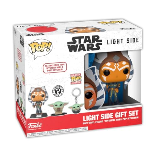 Funko Star Wars Light Side Geschenkset, Pop Vinyl-Figur mit Mystery Mini und Schlüsselanhänger von Funko