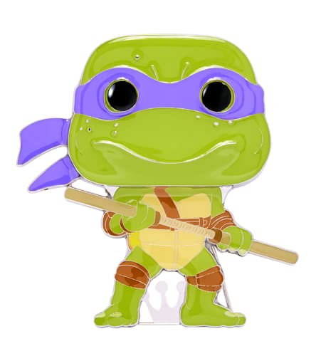 Funko Pop! Large Enamel Pin Teenage Mutant Ninja Turtles (TMNT) : Donatello Emaille-Nadeln - Niedliche Brosche Zum Sammeln - Für Rucksäcke & Taschen - Geschenkidee - Offizielle Handelswaren von Funko