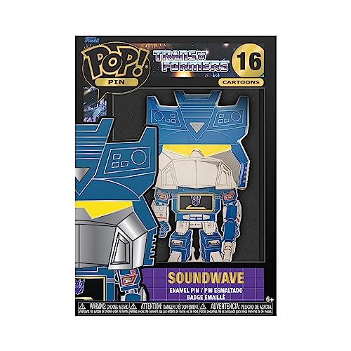 Funko Funko Large Pop! Enamel Pin - Soundwave - Transformers: Soundwave Emaille-Nadeln - Niedliche Brosche Zum Sammeln - Für Rucksäcke & Taschen - Geschenkidee - Offizielle Handelswaren - TV Fans von Funko