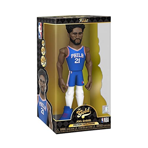 Funko Vinyl Gold 12": NBA - Joel Embiid - 1/6 Quote Für Seltene Chase-Variante - Sammelbare Vinyl-Actionfigur - Geschenkidee Zum Geburtstag - Offizielle Handelswaren - Für Ihre Sammlung und Display von Funko