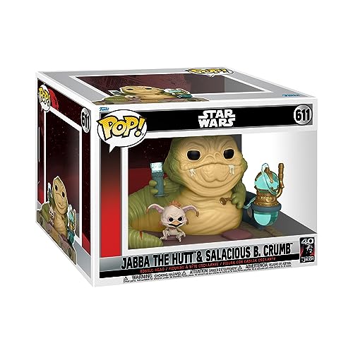 Funko Pop! Deluxe: RotJ 40th - Jabba mit Salacious - Star Wars - Vinyl-Sammelfigur - Geschenkidee - Offizielle Handelswaren - Spielzeug Für Kinder und Erwachsene - Movies Fans von Funko