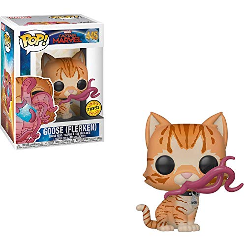 Goose (Flerken) (Chase Edition): Captain Marvel x Funko POP! Marvel Vinyl Figure & 1 POP! Compatible PET Plastic Graphical Protector Bundle [#445 / 37687 - B] von Funko