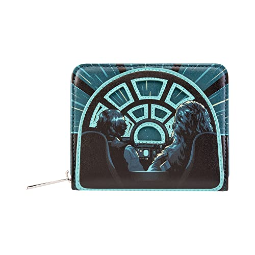 Loungefly Disney - Han Solo - Star Wars Light Speed - Wallet - Amazon-Exklusiv - Niedliche Sammelhandtasche - Geschenkidee - Kartenhalter mit Mehreren Kartenfächern - Offizielle Handelswaren von Loungefly