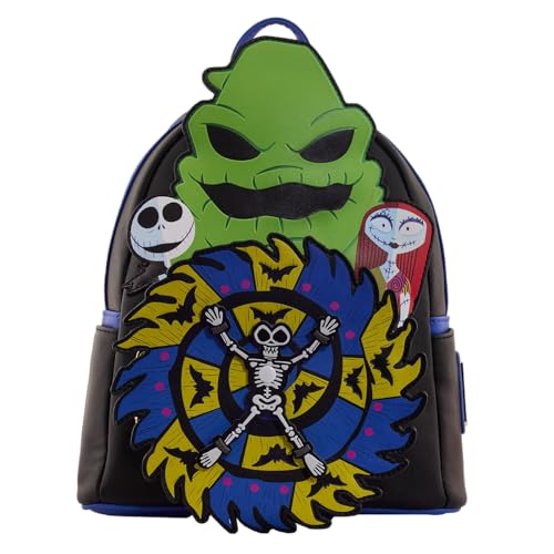 Loungefly Disney - the Nightmare Before Christmas 30th - Rucksack - Amazon Exclusive - Premium Vegan Leder - Geschenkidee - Offizielle Merchandise - für Jungen, Mädchen, Männer und Frauen - Filmfans von Funko