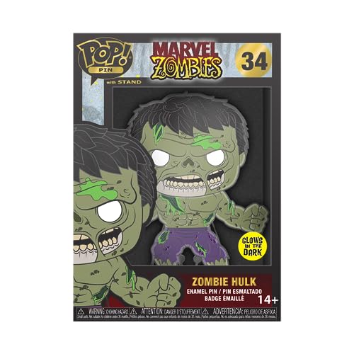 Loungefly Group POP! Large Enamel Enamel Pin Marvel: Zombie Hulk - Hulk - Marvel Zombies Emaille-Nadeln - Niedliche Brosche Zum Sammeln - Für Rucksäcke & Taschen - Geschenkidee - Comic Books Fans von Funko