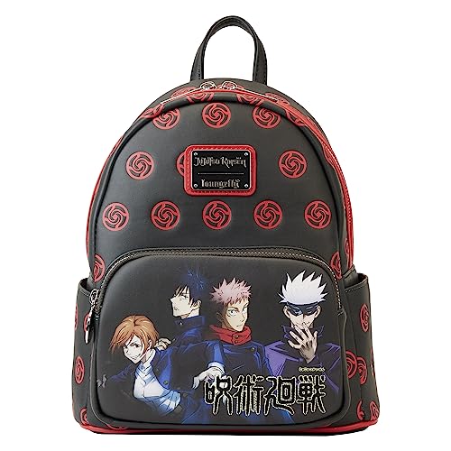 Loungefly Jujutsu Kaisin - Rucksack - Jujutsu Kaisen - Amazon Exklusiv - Hochwertiges Veganes Leder - Geschenkidee - Offizielle Merchandise - für Jungen, Mädchen Männer und Frauen - Anime Fans von Funko